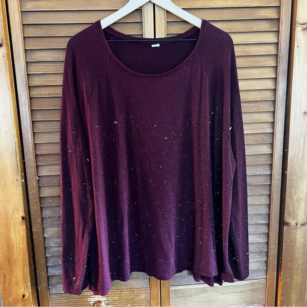 Old Navy Maroon Luxe Long sleeve Tee